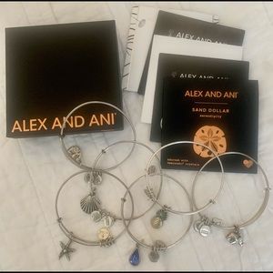 🔥BUNDLE OF SIX Alex and Ani  bracelets for 48 all come together in one Box